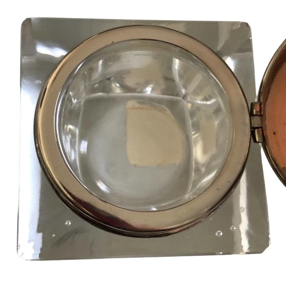 Pottery Barn Inkwell Votive Holder Glass Candle Holder Square Cut Corners